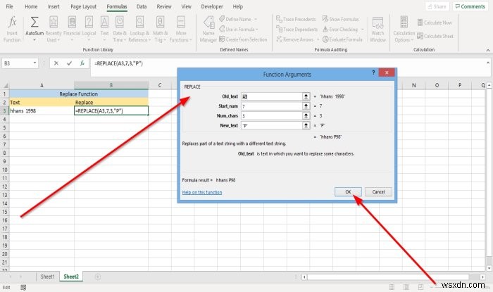Microsoft Excel में स्थानापन्न और प्रतिस्थापन कार्यों का उपयोग कैसे करें 