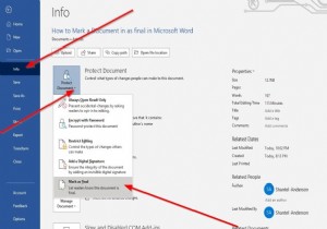 Microsoft Word में किसी दस्तावेज़ को अंतिम के रूप में कैसे चिह्नित करें 