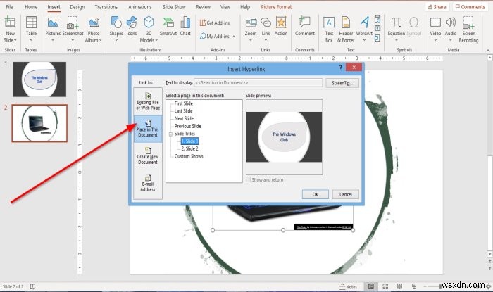 तत्वों, सामग्री या वस्तुओं को PowerPoint स्लाइड से कैसे लिंक करें