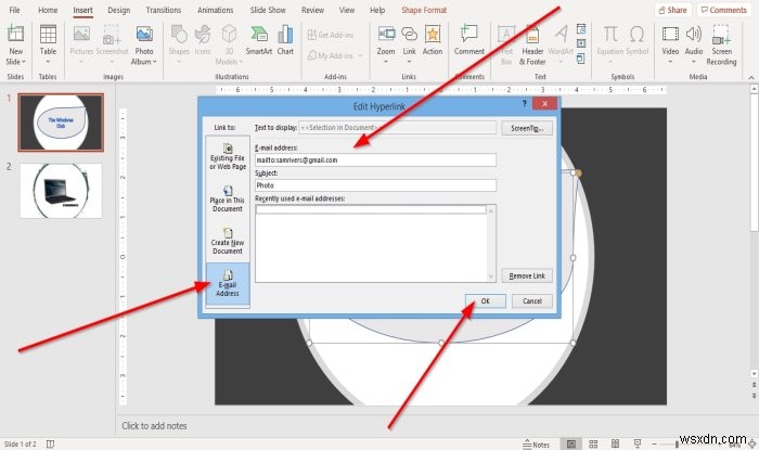 तत्वों, सामग्री या वस्तुओं को PowerPoint स्लाइड से कैसे लिंक करें