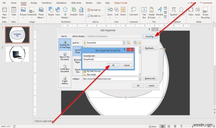 तत्वों, सामग्री या वस्तुओं को PowerPoint स्लाइड से कैसे लिंक करें