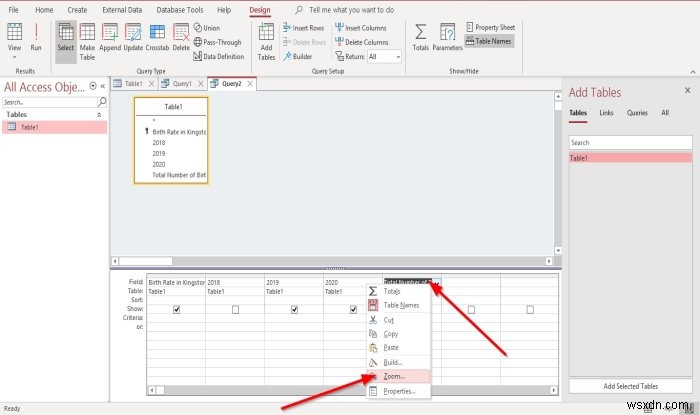 Microsoft Access में क्वेरी में परिकलित फ़ील्ड कैसे बनाएँ? 