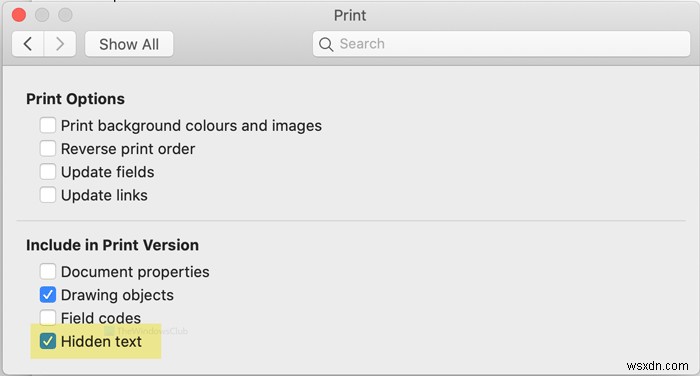 विंडोज और मैक पर वर्ड में छिपे हुए टेक्स्ट को कैसे प्रिंट करें 