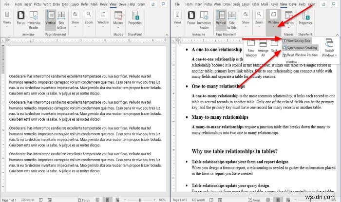 Microsoft Word में एकाधिक विंडो के साथ कैसे प्रदर्शित और कार्य करें 