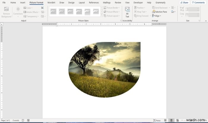 माइक्रोसॉफ्ट वर्ड में किसी चित्र को आकृति में कैसे सम्मिलित करें 