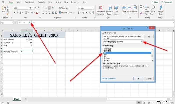 Microsoft Excel में PMT फ़ंक्शन का उपयोग कैसे करें