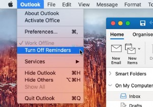 मैक पर आउटलुक रिमाइंडर और रिमाइंडर साउंड कैसे बंद करें