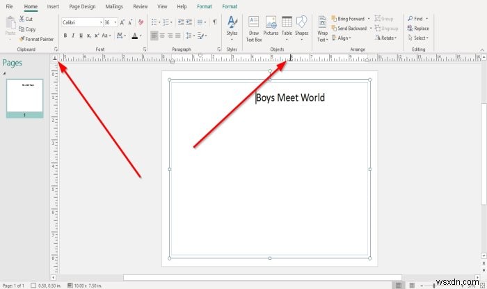 Microsoft Publisher में रूलर बार को कैसे दिखाएँ या छिपाएँ और उपयोग करें? 