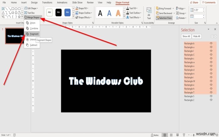 PowerPoint में पार्टिकल टेक्स्ट इफेक्ट या धमाका एनिमेशन कैसे बनाएं