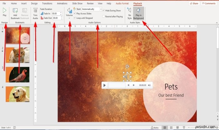 PowerPoint स्लाइड में संगीत कैसे जोड़ें 