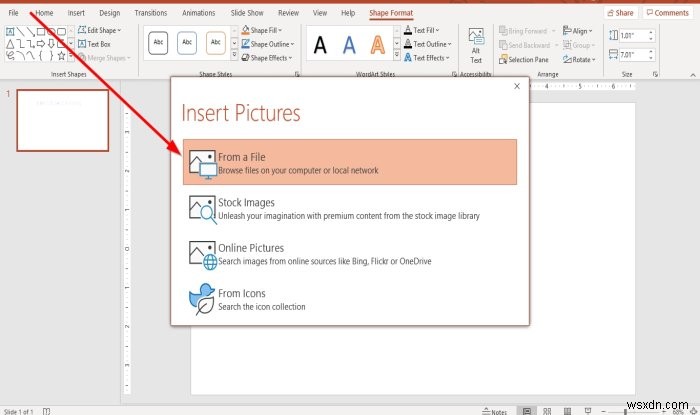 Microsoft PowerPoint में टेक्स्ट के अंदर चित्र कैसे जोड़ें 