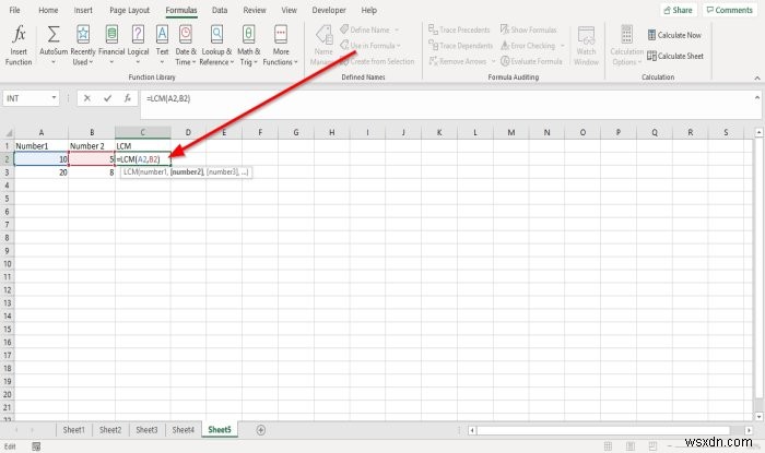 Microsoft Excel में INT और LCM फ़ंक्शंस का उपयोग कैसे करें 