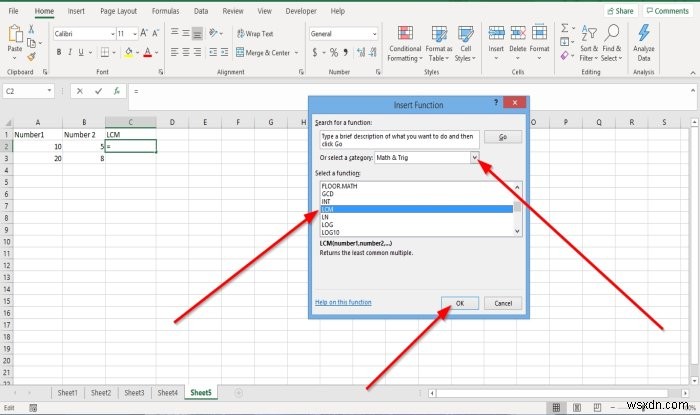 Microsoft Excel में INT और LCM फ़ंक्शंस का उपयोग कैसे करें 