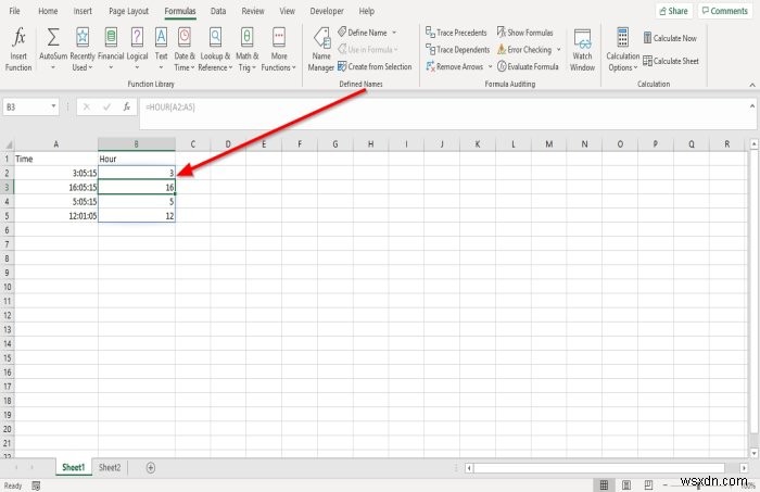 Microsoft Excel में घंटे, मिनट और दूसरे फ़ंक्शन का उपयोग कैसे करें 