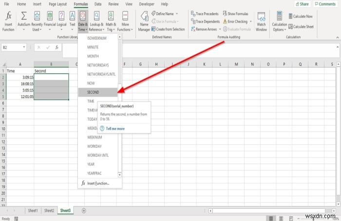 Microsoft Excel में घंटे, मिनट और दूसरे फ़ंक्शन का उपयोग कैसे करें 