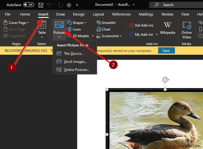Microsoft Word का उपयोग करके किसी चित्र के चारों ओर रंग फ़्रेम कैसे जोड़ें 