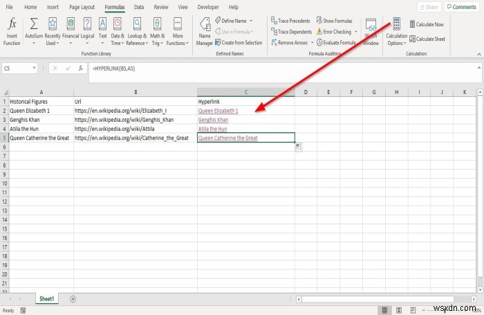 Microsoft Excel में हाइपरलिंक फ़ंक्शन का उपयोग कैसे करें 