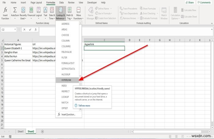 Microsoft Excel में हाइपरलिंक फ़ंक्शन का उपयोग कैसे करें 