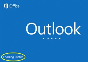 Microsoft आउटलुक लोडिंग प्रोफाइल या प्रोसेसिंग स्क्रीन पर अटका हुआ है 