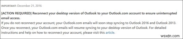 निर्बाध ईमेल एक्सेस के लिए Outlook को Outlook.com से पुन:कनेक्ट करें 