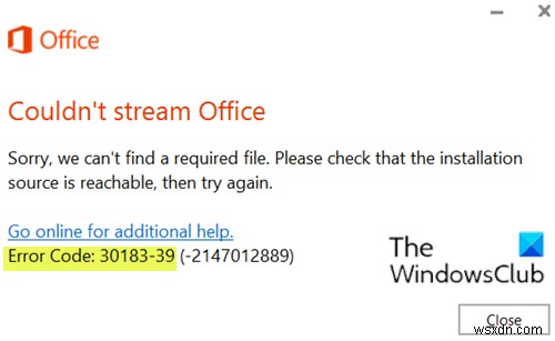 Windows 10 पर Microsoft Office त्रुटि कोड 30029-4, 30029-1011, 30094-1011, 30183-39, 30088-4 ठीक करें 
