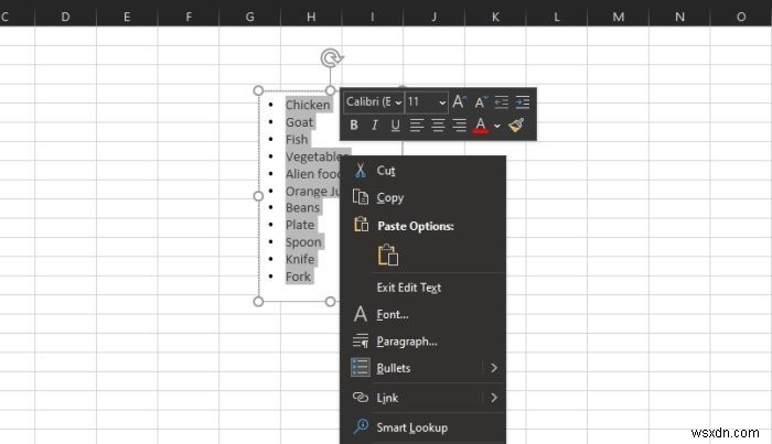 Microsoft Excel में टेक्स्ट में बुलेट पॉइंट कैसे जोड़ें 