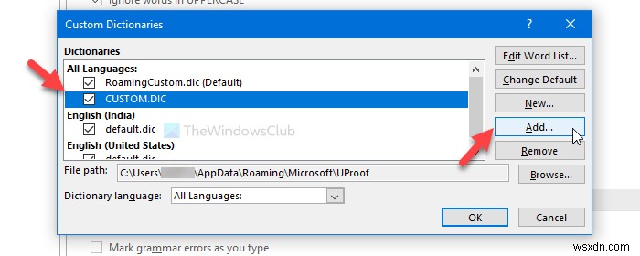वर्ड, एक्सेल और आउटलुक में कस्टम डिक्शनरी कैसे जोड़ें? 