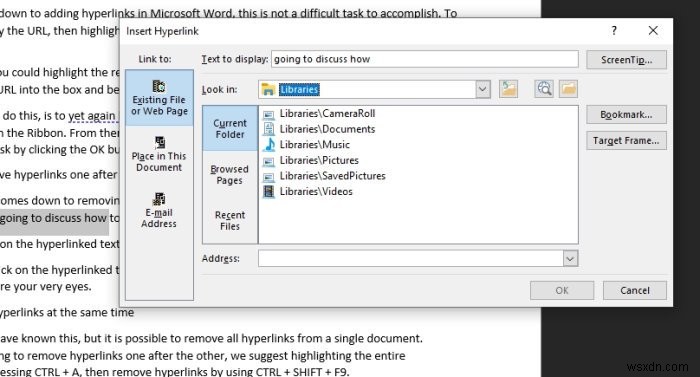 Microsoft Word में हाइपरलिंक कैसे जोड़ें और निकालें? 