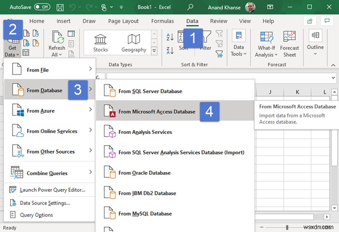Microsoft Access डेटा को Microsoft Excel में कैसे आयात करें 