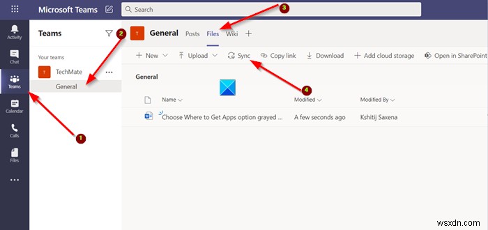 OneDrive सिंक ऐप के साथ टीम फ़ाइलों को कैसे सिंक करें 