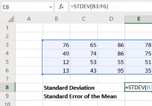 एक्सेल में मानक विचलन और माध्य की मानक त्रुटि की गणना कैसे करें 