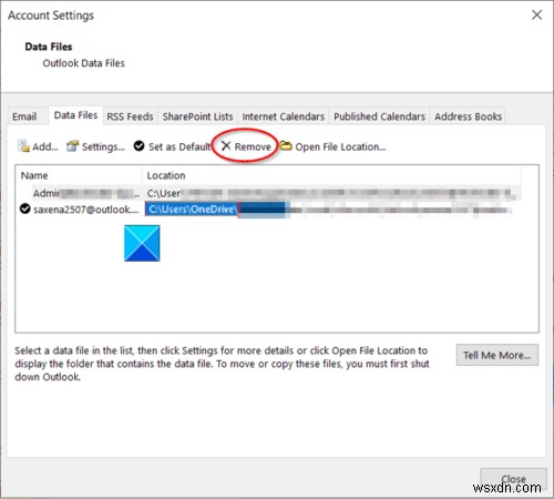 OneDrive से Outlook .pst डेटा फ़ाइल को कैसे साफ़ करें 