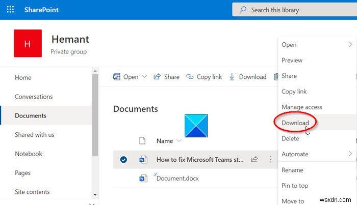 SharePoint, SharePoint लाइब्रेरी में Office दस्तावेज़ नहीं खोल सकता 