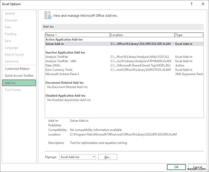 Microsoft Excel Windows 10 पर चलते समय उच्च CPU उपयोग प्रदर्शित करता है 