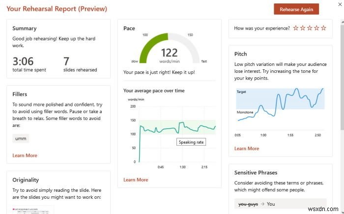 Microsoft PowerPoint ऑनलाइन में प्रस्तुतकर्ता कोच का उपयोग कैसे करें 