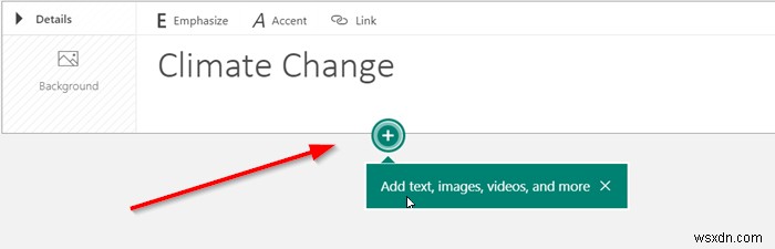 Microsoft Sway में वीडियो और ऑडियो फ़ाइलें कैसे जोड़ें