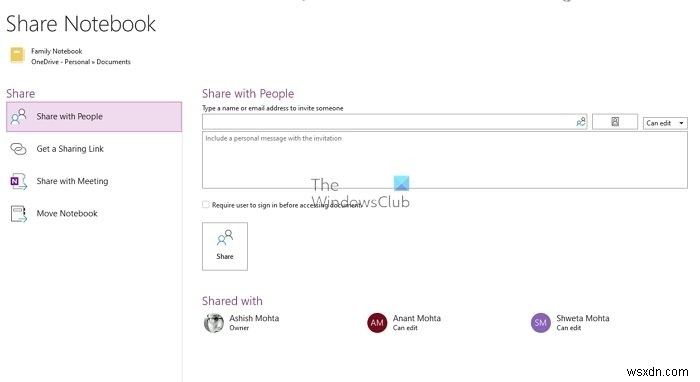 अपनी OneNote नोटबुक्स को ऑनलाइन कैसे साझा करें 