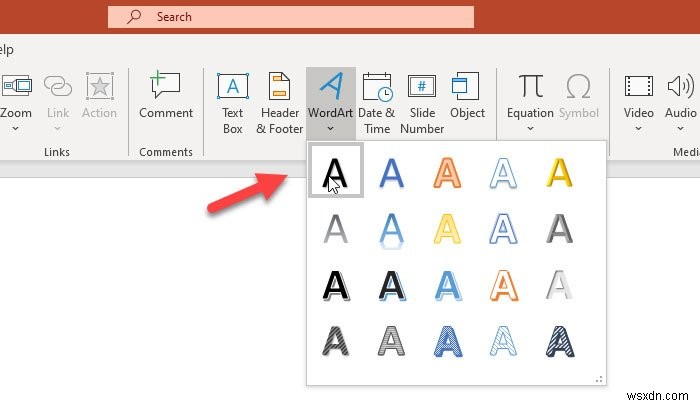 वर्डआर्ट का उपयोग करके PowerPoint में घुमावदार टेक्स्ट कैसे डालें