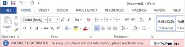 यदि Microsoft Office सक्रिय या बिना लाइसेंस के नहीं है तो क्या होगा?