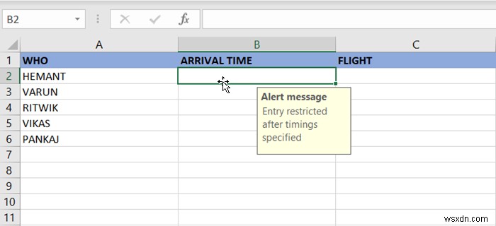 Microsoft Excel में सेल में डेटा सत्यापन कैसे लागू करें 