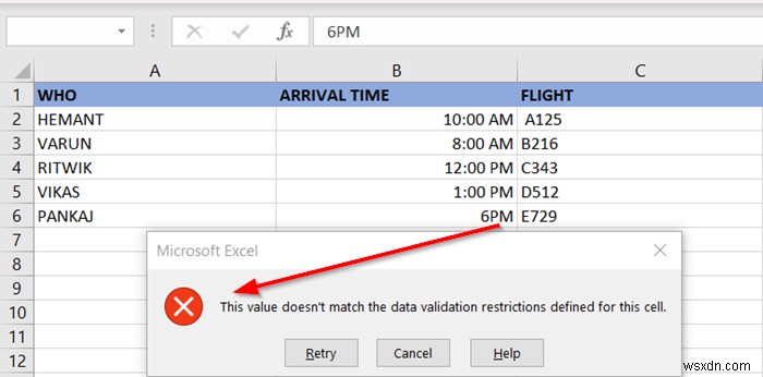 Microsoft Excel में सेल में डेटा सत्यापन कैसे लागू करें 