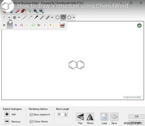 Chem4Word Microsoft Word के लिए एक रसायन विज्ञान ऐड-इन है 