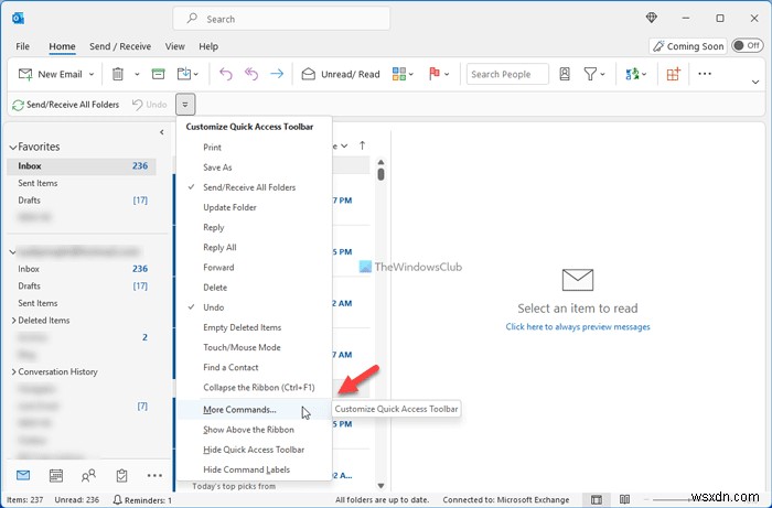 Microsoft Outlook को आपको ईमेल पढ़ने के लिए कहें 