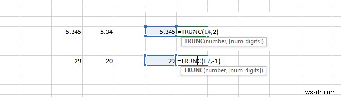 Microsoft Excel में TRUNC फ़ंक्शन का उपयोग कैसे करें 