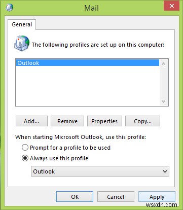 Microsoft Outlook प्रारंभ नहीं कर सकता, Outlook विंडो नहीं खोल सकता 