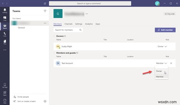 सदस्य की भूमिका कैसे बदलें और Microsoft Teams में किसी सदस्य को कैसे निकालें 