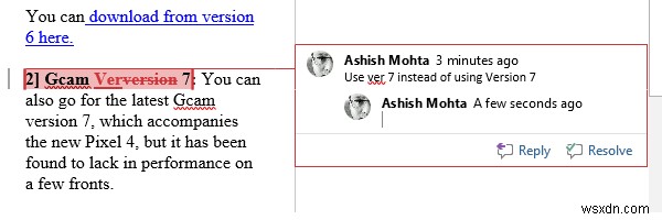 Word दस्तावेज़ों में परिवर्तनों को ट्रैक करने के लिए समीक्षा सुविधा का उपयोग करें 