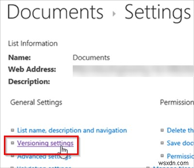 किसी लाइब्रेरी या सूची के लिए SharePoint में वर्ज़निंग को कैसे सक्षम करें 