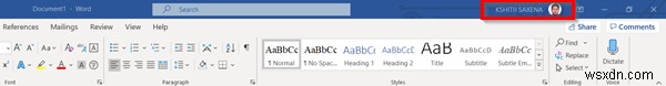 ऑफिस 365 टाइटल बार से यूजर नेम कैसे निकालें 