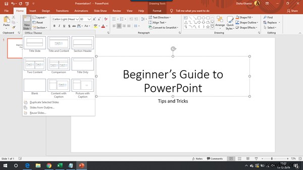 शुरुआती के लिए Microsoft PowerPoint ट्यूटोरियल 